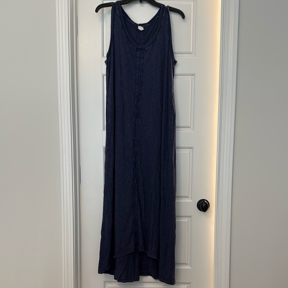Anthropologie Daily Ritual Sleeveless Navy Blue Maxi Dress